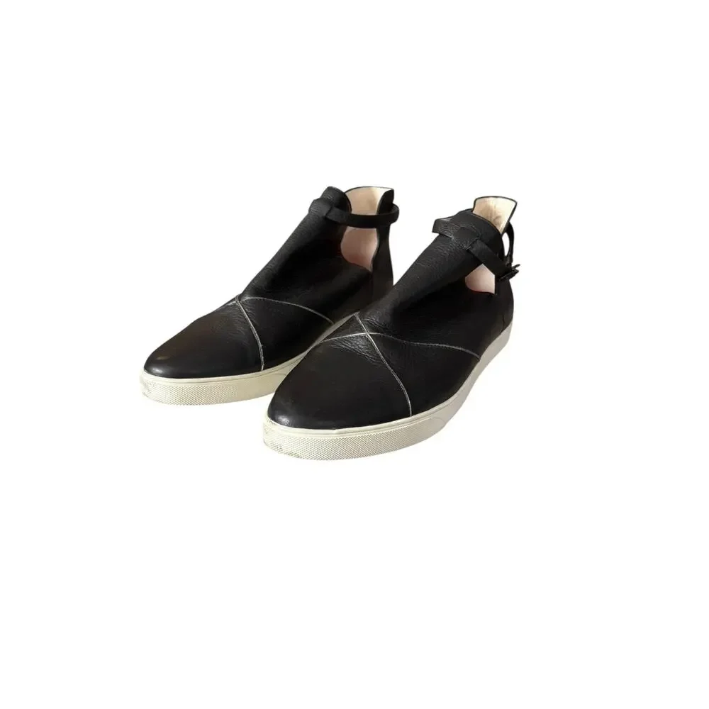 Cocktail Sneakers Black The Outsider Womens Ankle Boot Calfskin Leather Size 10